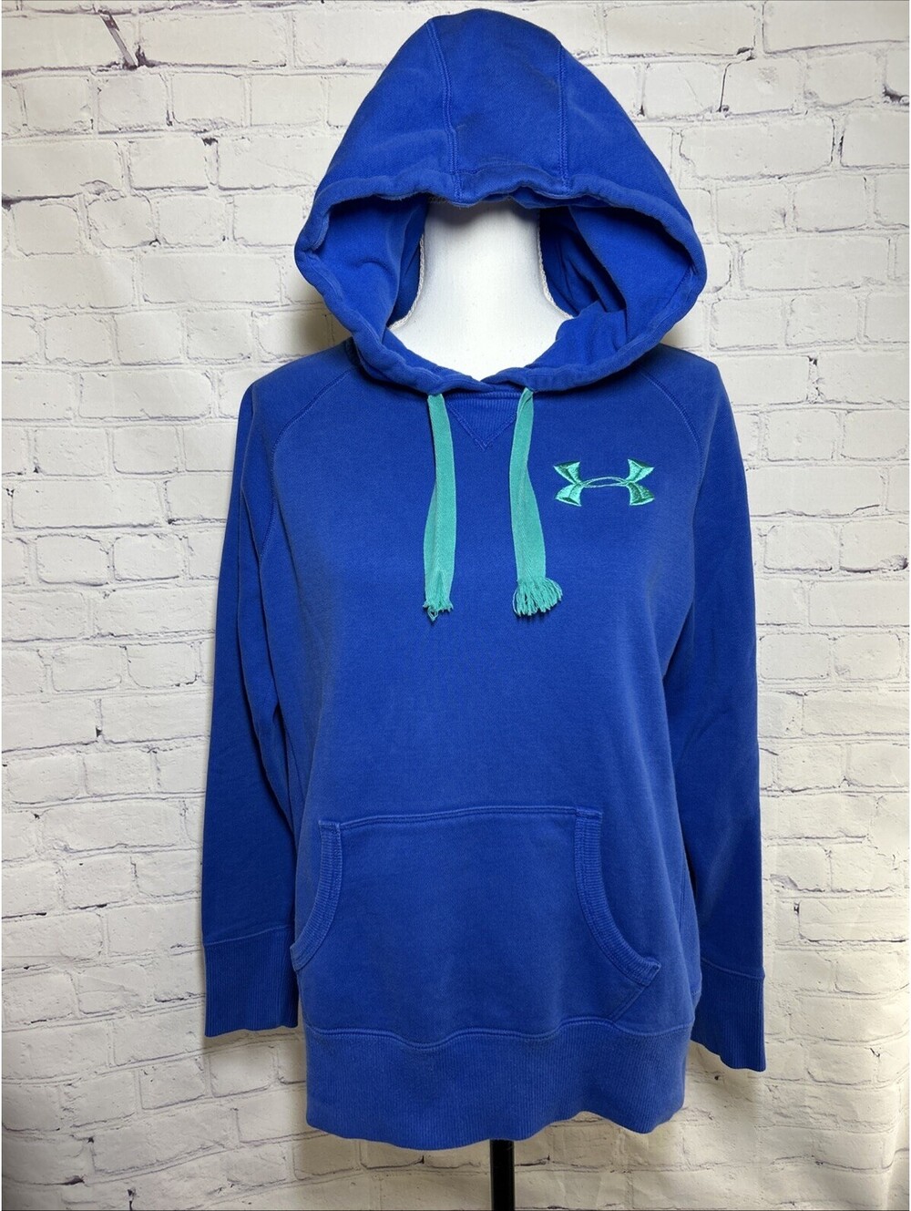 Under Armour Storm Womens Small Royal Blue Turquoise Loose Hoodie Sweatshirt
